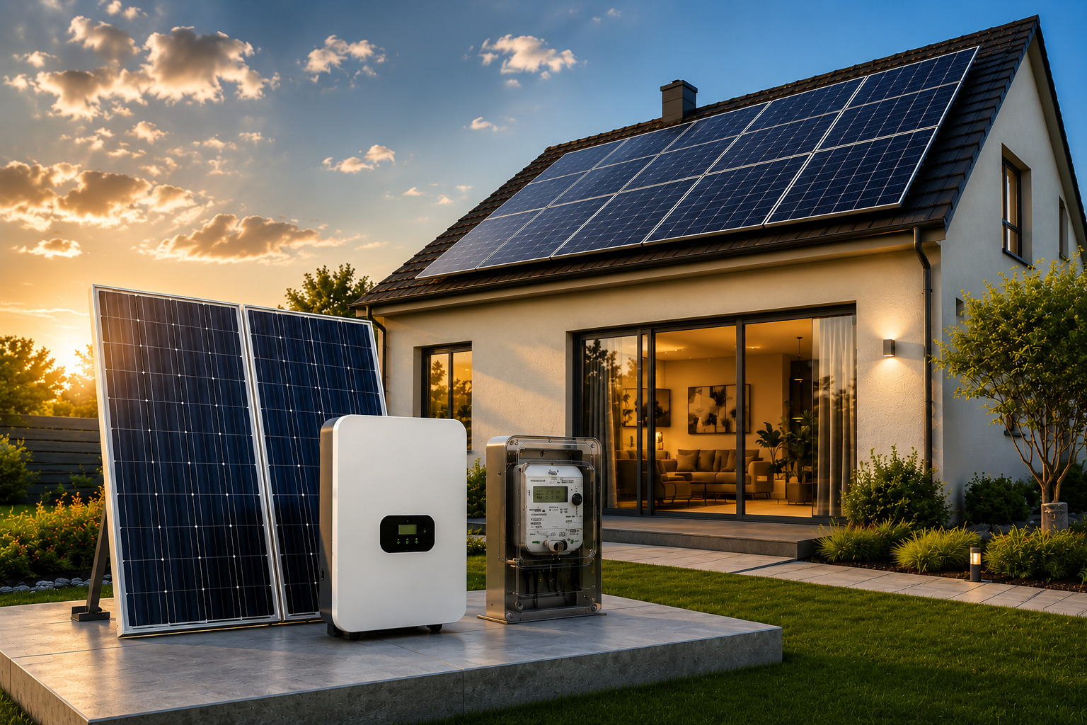 Paneles fotovoltaicos instalados sobre techo de teja en San Miguel de Allende